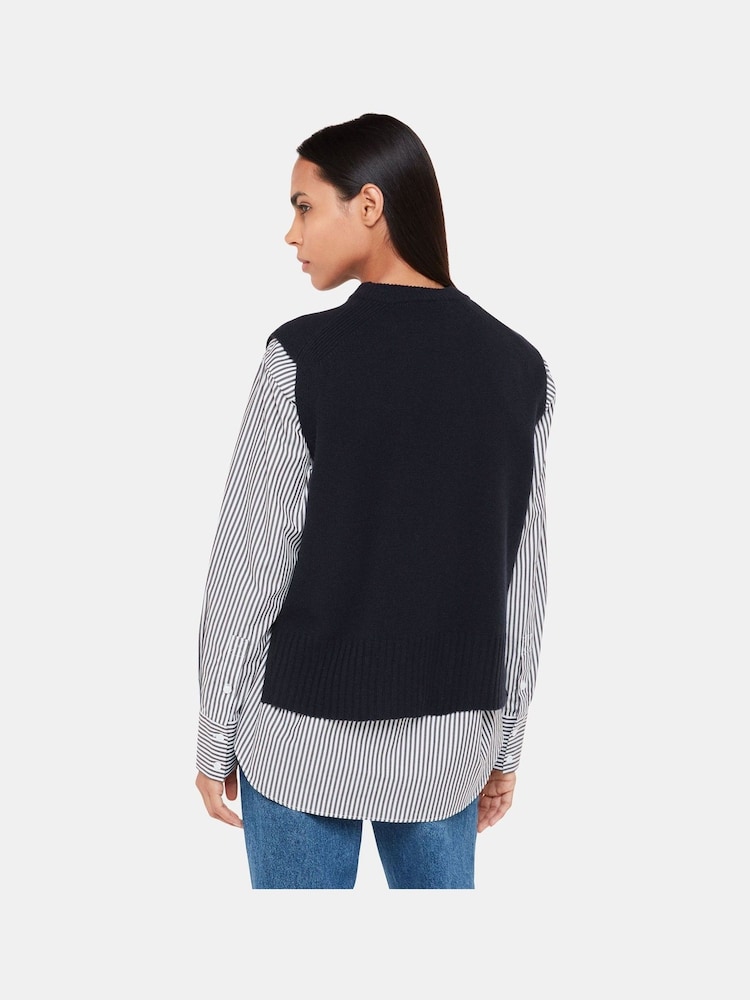 Whistles Blue Wool Sleeveless Tank - Image 2 of 8