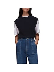 Whistles Blue Wool Sleeveless Tank - Image 4 of 8