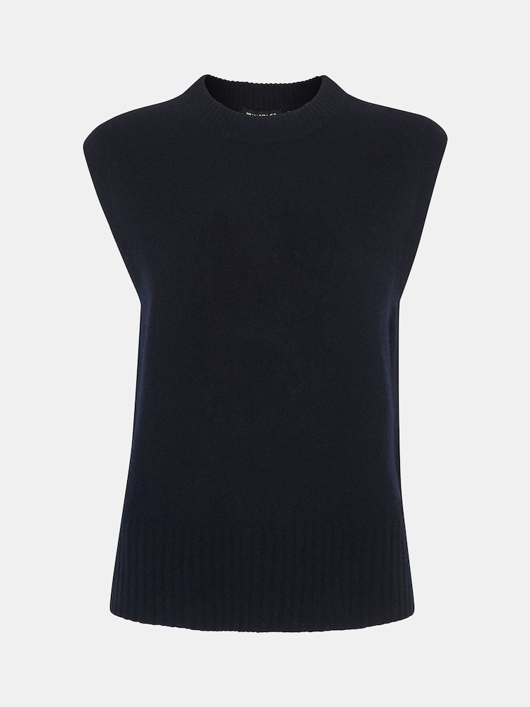 Whistles Blue Wool Sleeveless Tank - Image 8 of 8