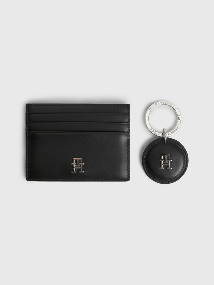 Tommy Hilfiger Geschenkset mit Kartenetui und Schlüsselanhänger mit Monogramm, Schwarz - Bild 2 von 4