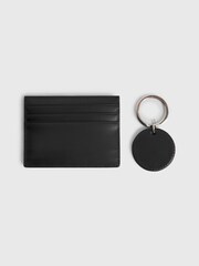 Tommy Hilfiger Geschenkset mit Kartenetui und Schlüsselanhänger mit Monogramm, Schwarz - Bild 3 von 4