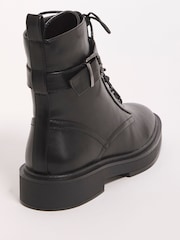 Simply Be Black Standard/Wide Fit Classic Lace-Up Ankle Boots - Image 3 of 3