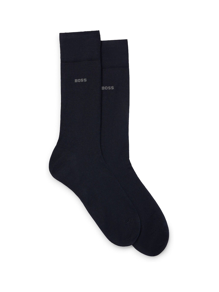 Dunkelblau - BOSS Socken mit Logo in regulärer Länge im 2er-Pack - Bild 1 von 3
