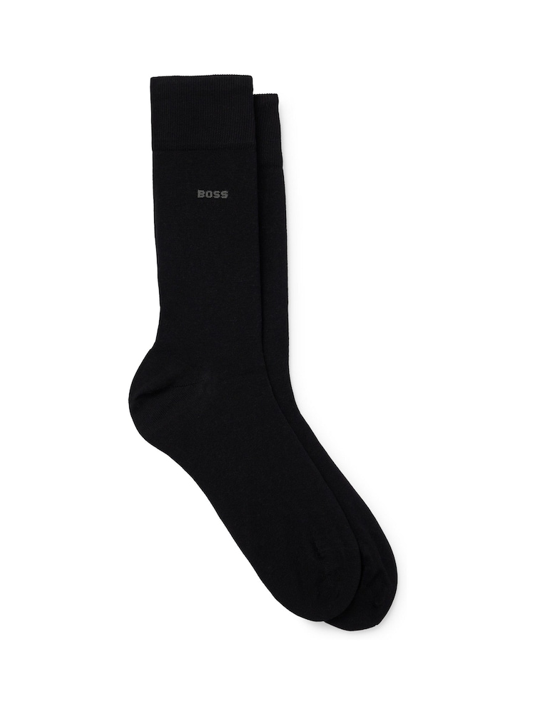 Schwarz - BOSS Socken mit Logo in regulärer Länge im 2er-Pack - Bild 1 von 3