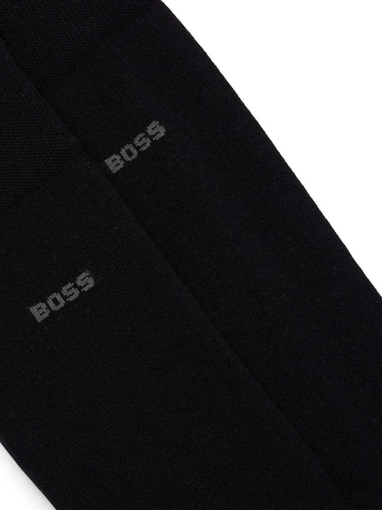 Schwarz - BOSS Socken mit Logo in regulärer Länge im 2er-Pack - Bild 3 von 3