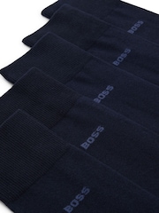 Blau - BOSS Socken aus Baumwollmix in regulärer Passform im 5er-Pack - Bild 3 von 3