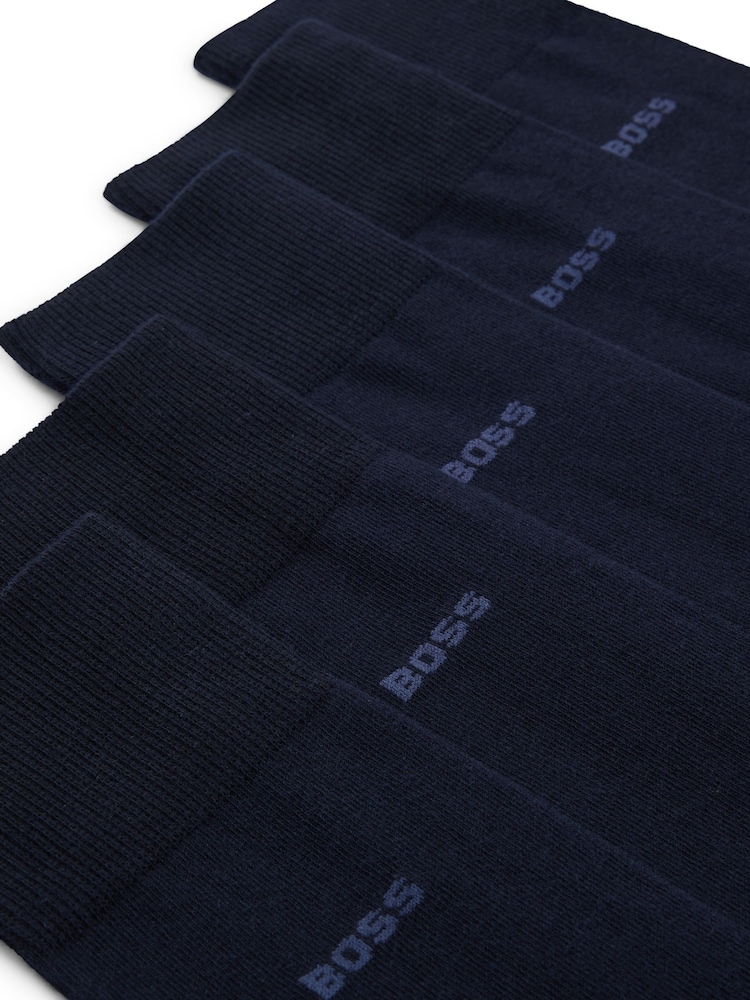 Blau - BOSS Socken aus Baumwollmix in regulärer Passform im 5er-Pack - Bild 3 von 3