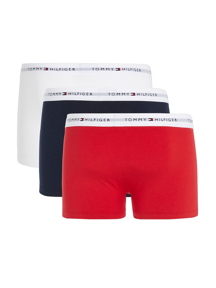 Tommy Hilfiger Blue Blue Signature Cotton Essential Boxers 3 Pack - Image 2 of 4 Tommy Hilfiger Blue Blue Signature Cotton Essential Boxers 3 Pack - Image 2 of 4