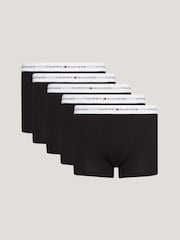 Tommy Hilfiger Black Signature Cotton Essential Trunks 5 Pack - Image 8 of 8