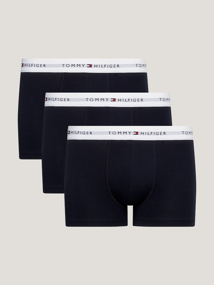 Azul/blanco - Tommy Hilfiger Blue Signature Essential Trunks 3 Pack - Imagen 1 de 4