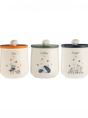 Price & Kensington. Black Woodland Tea, Coffee & Sugar Storage Jars - Image 2 of 2