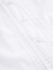 White Girls Cotton Rich Scalloped Collar School Shirt (3-14yrs) - Image 10 of 10