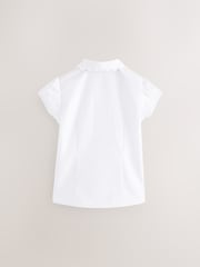 White Cotton Rich Scalloped Collar School Shirt (3-14yrs) - Image 8 of 9