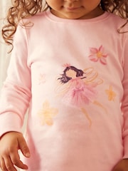 Pink/Cream Fairy Long Sleeve Snuggle Pyjamas 3 Pack (9mths-16yrs) - Image 5 of 15