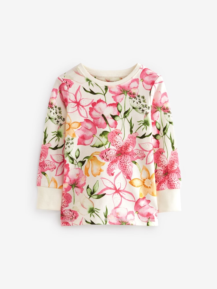 Pink/Cream Fairy Long Sleeve Snuggle Pyjamas 3 Pack (9mths-16yrs) - Image 9 of 15
