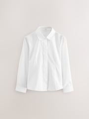 White 5 Pack Long Sleeve Fitted School Shirts (3-17yrs) - Image 2 of 4