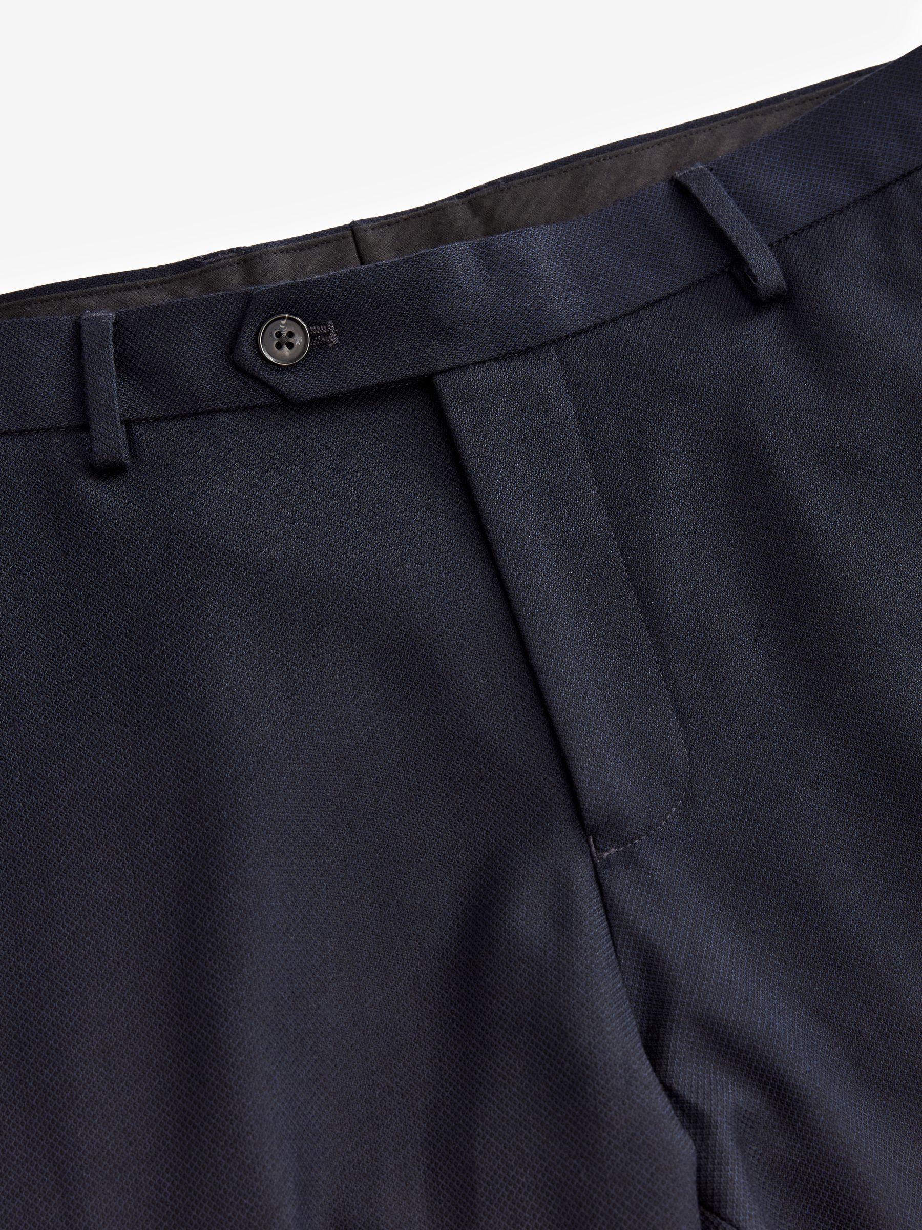 Buy Navy Blue Regular Fit Textured Suit Trousers from Next Canada