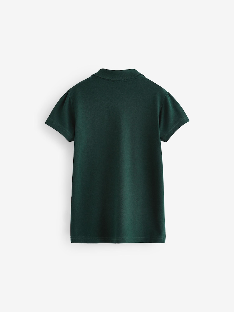 Green Regular Fit 100% Cotton Short Sleeve Polo Shirts 2 Pack (3-16yrs) - Image 3 of 5