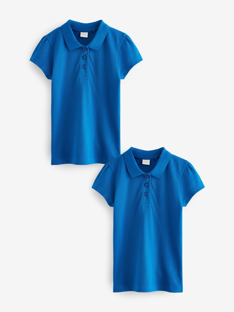 Leuchtend Blau - Kurzarm-Poloshirts aus 100 % Baumwolle, 2er-Pack (3–16 J.) - Bild 1 von 5 Leuchtend Blau - Kurzarm-Poloshirts aus 100 % Baumwolle, 2er-Pack (3–16 J.) - Bild 1 von 5