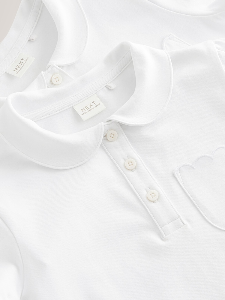 Weiß - Schul-Poloshirts mit hohem Baumwollanteil und Muschelkragen im 2er-Pack (3-16Jahre) - Bild 5 von 5 Weiß - Schul-Poloshirts mit hohem Baumwollanteil und Muschelkragen im 2er-Pack (3-16Jahre) - Bild 5 von 5