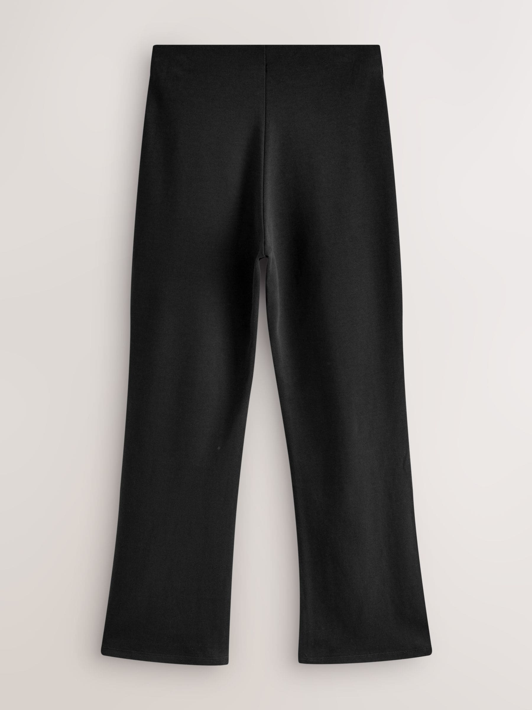 Buy Black Cotton Rich Jersey Stretch Pull On High Waist Boot Cut