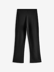 Black Cotton Rich Jersey Stretch Pull On High Waist Boot Cut School Trousers (9-17yrs) - Image 5 of 6