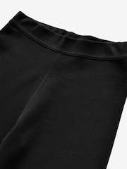 Black Cotton Rich Jersey Stretch Pull On High Waist Boot Cut School Trousers (9-17yrs) - Image 6 of 6