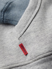 Superdry Stone Grey Essential Baseball Zip-Up Hoodie - Image 6 of 6