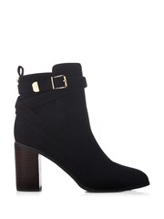 Moda in Pelle Marilena Block Heel Smart Ankle Boots With Double Cross Strap - Image 1 of 4