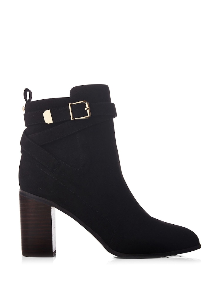 Moda in Pelle Marilena Block Heel Smart Ankle Boots With Double Cross Strap - Image 1 of 4