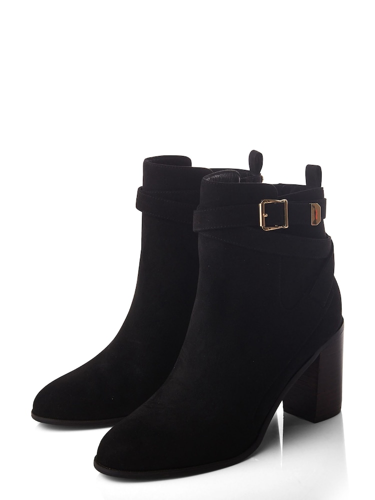 Moda in Pelle Marilena Block Heel Smart Ankle Boots With Double Cross Strap - Image 2 of 4