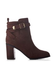 Moda in Pelle Marilena Block Heel Smart Ankle Boots With Double Cross Strap - Image 1 of 4