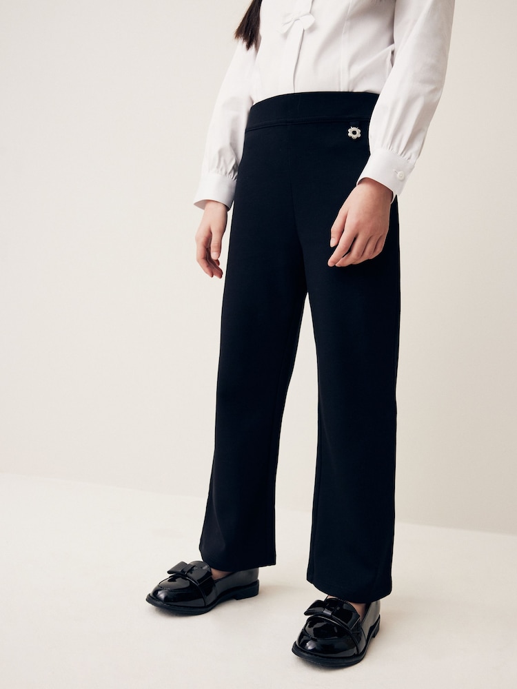 Black Pull-On Stretch Bootcut School Trousers 2 Pack (3-17yrs) - Image 2 of 8