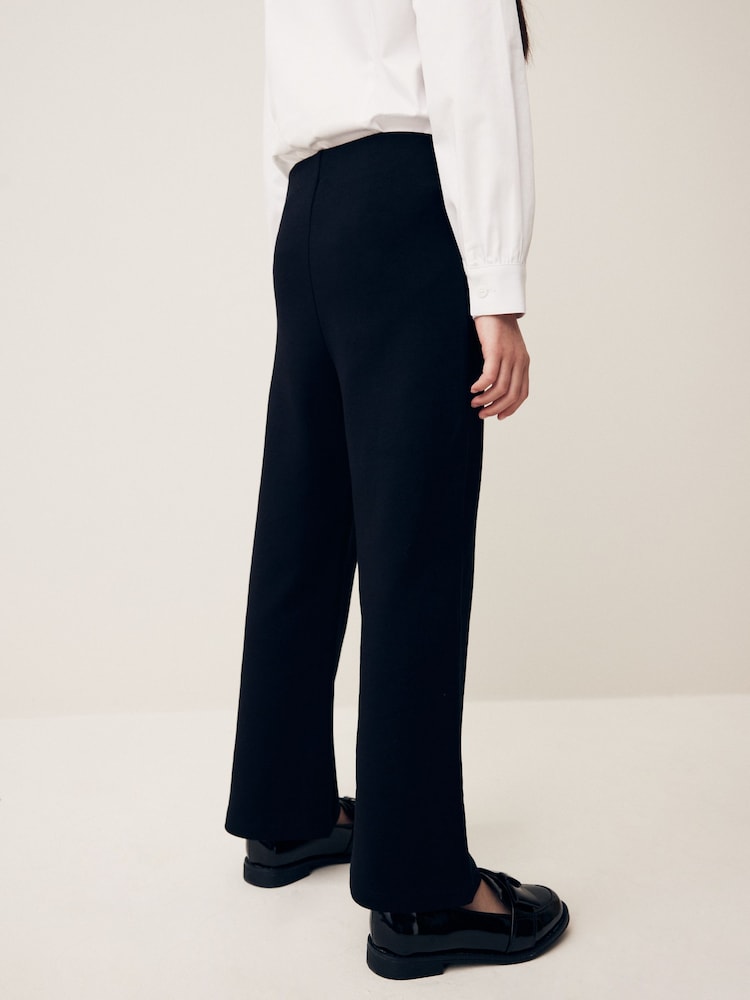 Black Pull-On Stretch Bootcut School Trousers 2 Pack (3-17yrs) - Image 4 of 8