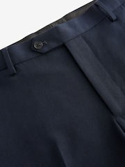Navy Blue Slim Fit Textured Suit Trousers - Image 7 of 9