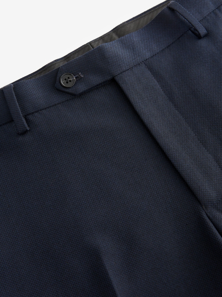 Donkerblauw - Slim Fit - Kostuum met textuur: broek - Image 7 of 9