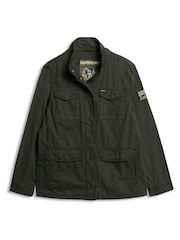 Superdry Green St Tropez M65 Embellished Military 100% Cotton Jacket - Image 5 of 6