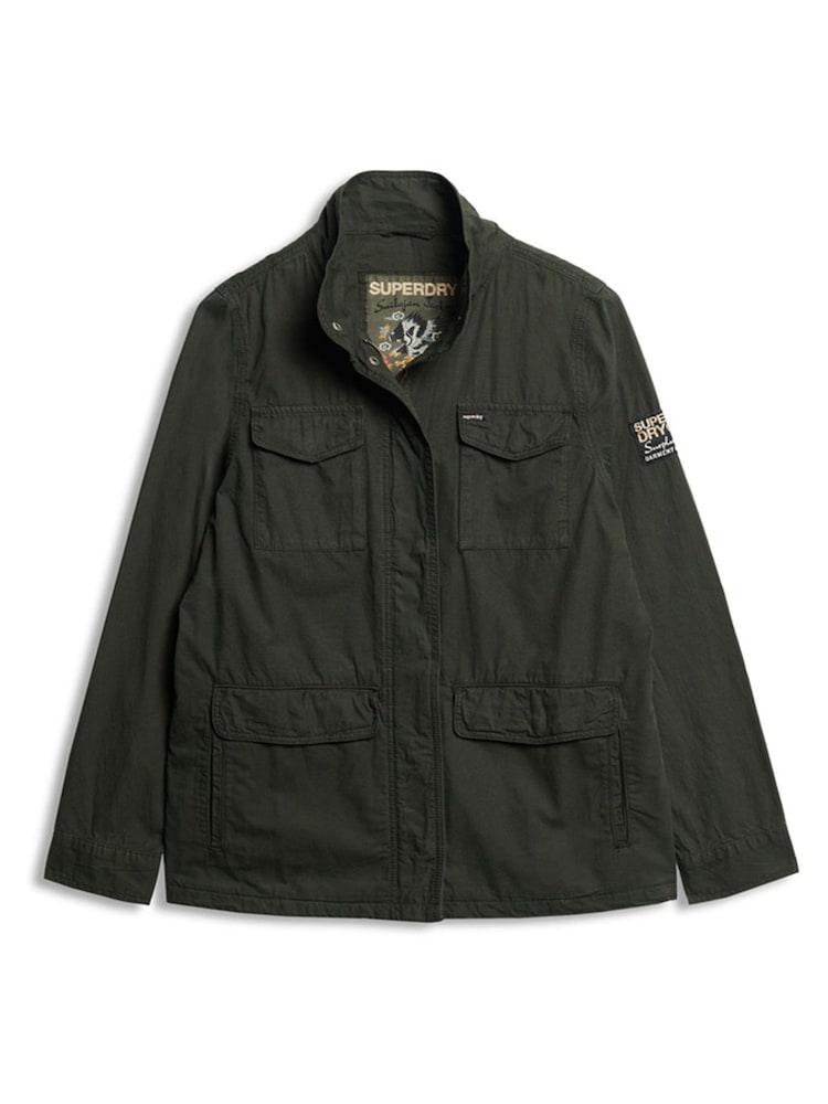 Superdry Green St Tropez M65 Embellished Military 100% Cotton Jacket - Image 5 of 6