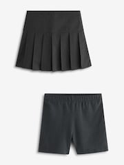 Grey Cycle Short and Pleated Skirt Set (3-17yrs) - Image 1 of 11