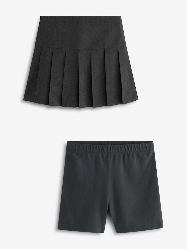 Grey Cycle Short and Pleated Skirt Set (3-17yrs) - Image 1 of 11