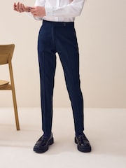 Navy Blue Plain Front School Trousers (3-18yrs) - Image 1 of 10