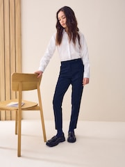 Navy Blue Plain Front School Trousers (3-18yrs) - Image 2 of 10
