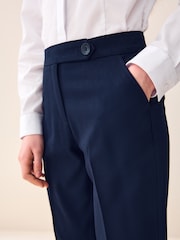 Navy Blue Plain Front School Trousers (3-18yrs) - Image 4 of 10