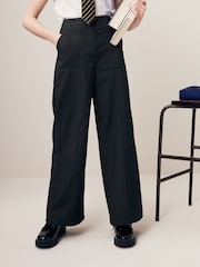 Black Senior Wide Leg Trousers (9-18yrs) - Image 1 of 7