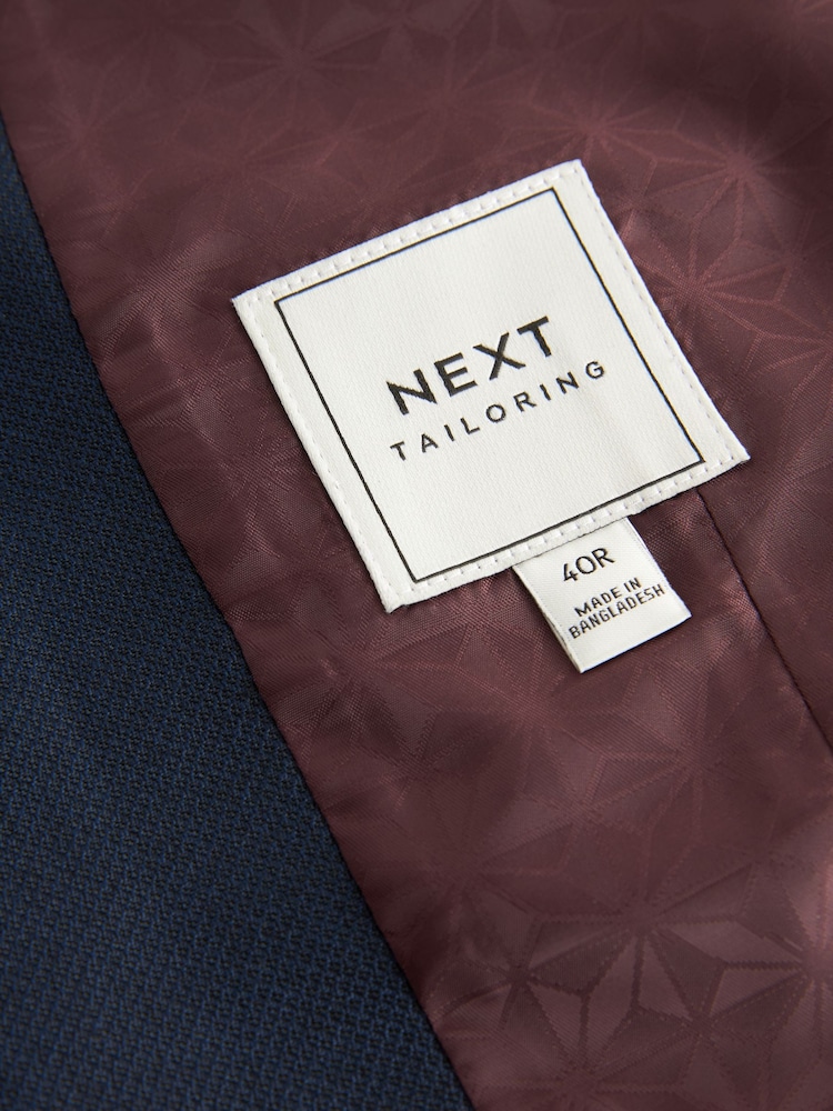 Bleu marine - Gilet de costume texturé - Image 8 of 9