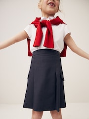 Grey Utility Pocket Pleated Skirt (3-16yrs) - Image 4 of 7