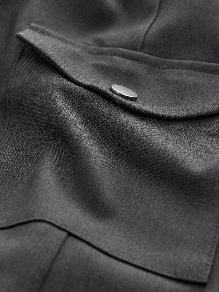 Grey Utility Pocket Pleated Skirt (3-16yrs) - Image 7 of 7