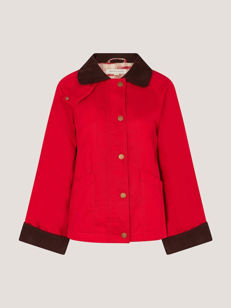 Monsoon Red Riley Barn Jacket - Image 5 of 5