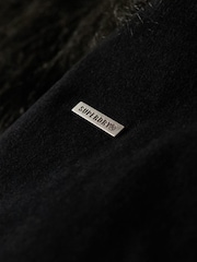 Superdry Black Crop Quilt Line Afghan Jacket - Image 7 of 7