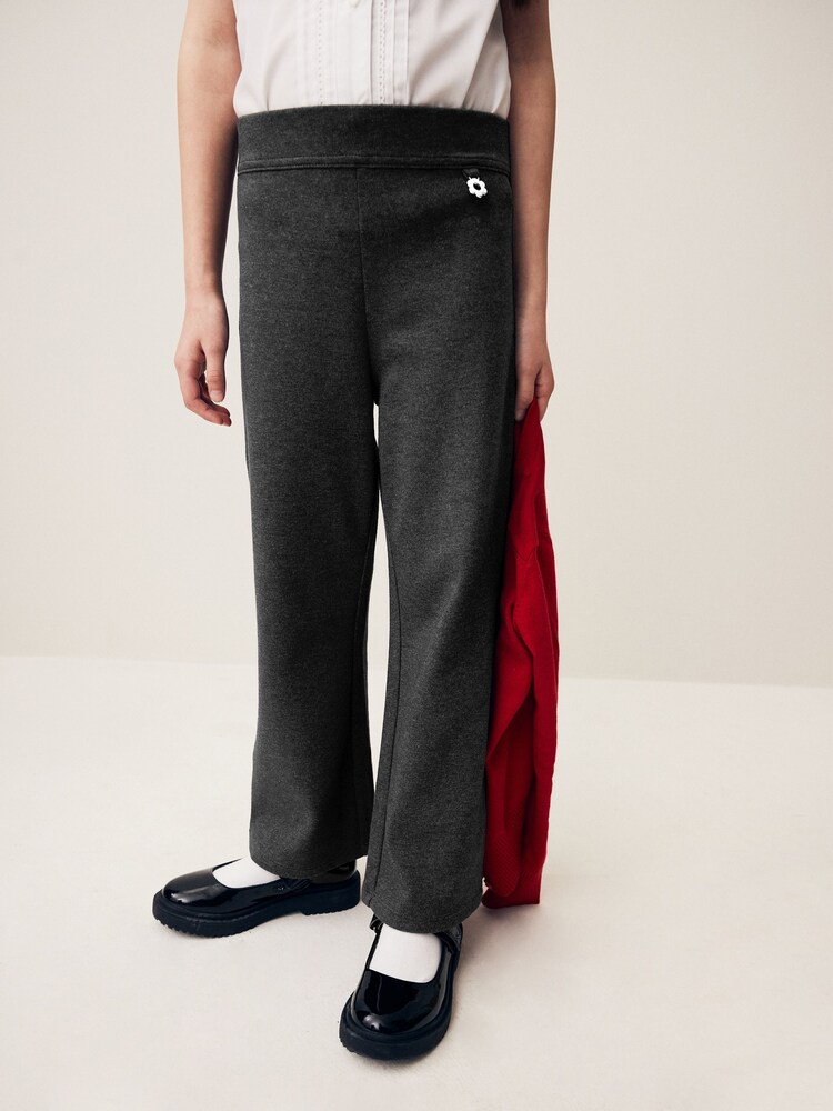 Charcoal Grey Pull-On Stretch Bootcut School Trousers 2 Pack (3-17yrs) - Image 2 of 10